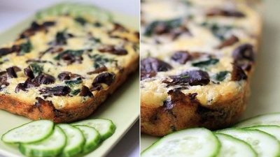 Омлет с грибочками и сыром