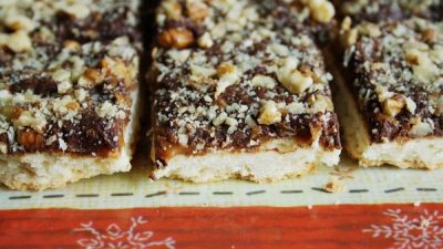 Ореховые полоски с горьким шоколадом