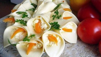 Оригинальная закуска «Каллы»