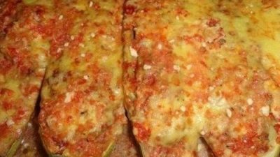 Оригинальные лодочки из кабачков с мясной начинкой