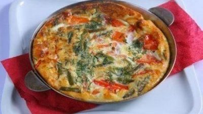 Овощи в сырной заливке