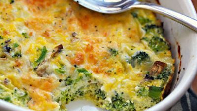 Овощная запеканка из брокколи с цветной капустой