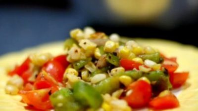 Овощной салат с рисом по-карпатски