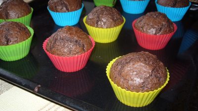 Овсяно-шоколадные кексы с бананом