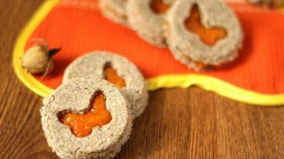 Овсяное печенье с начинкой из кураги