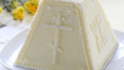 Печеная творожная пасха с цукатами