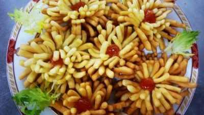 Печенье «Хризантемы» из яичного теста