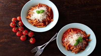 Пенне с водкой и пармезаном