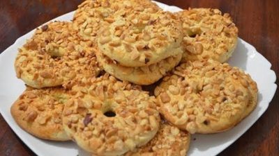 Песочные кольца с арахисовой посыпкой