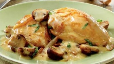 Пикантная курица в сметанном соусе