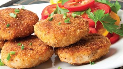 Пикантные рыбные котлеты с сыром и зеленью