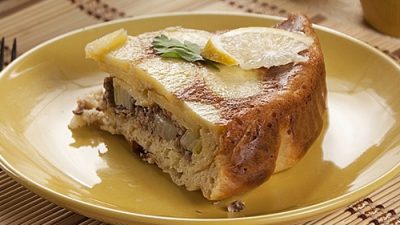 Пирог «Черепашка» с рыбными консервами