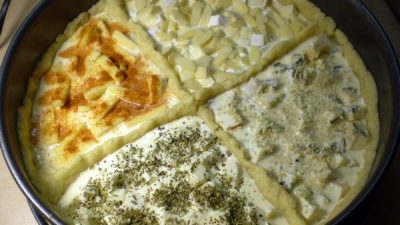 Пирог «Четыре сыра» в духовке