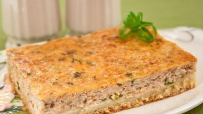 Пирог с начинкой из консервированной горбуши