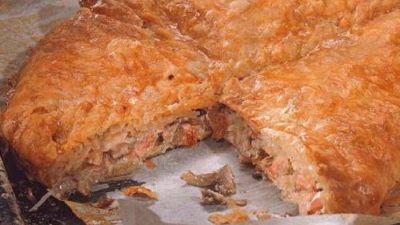 Пирог с рыбой и рисом по-татарски