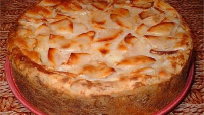Пирог «Вверх дном» с яблоками