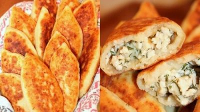Пирожки с куриным фаршем из творожного теста
