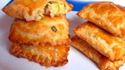 Пирожки с ветчиной, сыром и яйцом