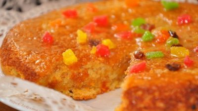 Постный морковный кекс с ананасом