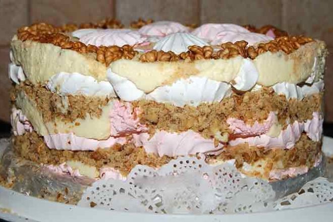 Потрясающий торт из зефира без выпечки