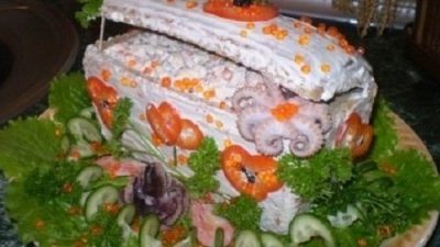 Праздничный салат «Сундучок с сокровищами»