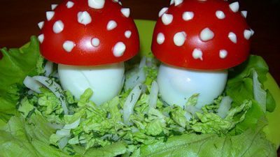 Простая закуска «Мухомор»