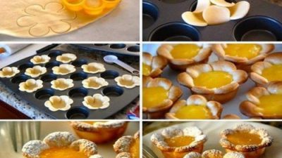 Простое печенье с лимонным муссом