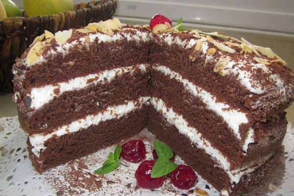 Простой торт «Ноченька» на кефире, рецепт с фото — конференц-зал-самара.рф