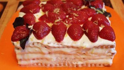 Простой тортик из печенья без выпечки