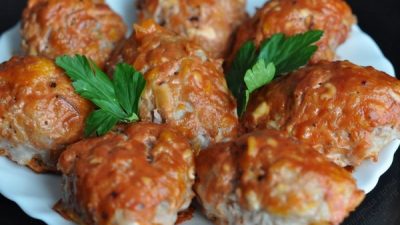 Простые ленивые голубцы с куриным фаршем