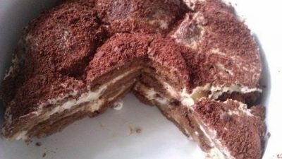 Пряничный тортик с банановой начинкой