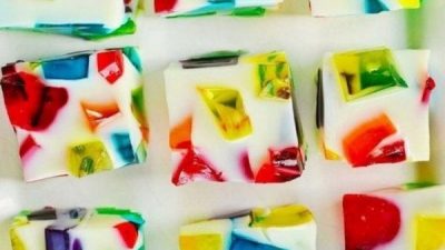 Разноцветный десерт-желе