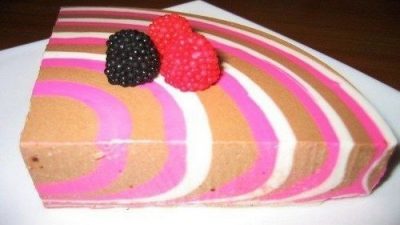 Разноцветный творожный десерт