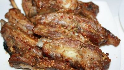 Ребрышки свиные в медово-цитрусовом маринаде