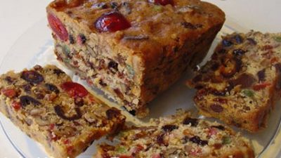 Рождественский пирог с орехами и сухофруктами по-английски