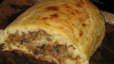 Рулет из картофеля с мясным фаршем
