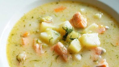Рыбный суп с молочной заправкой