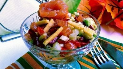 Салат «Фобос» с семгой