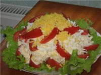 Салат из цыпленка с рисом