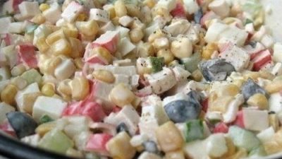 Салат «Крем-брюле» с крабовыми палочками