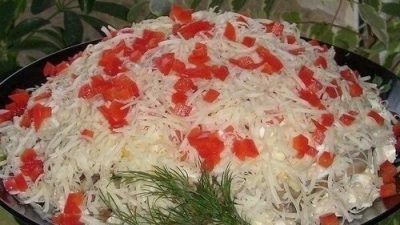 Салат «Кучеряшка» с куриной грудкой