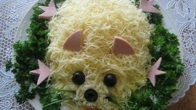 Салат «Мышка» с плавленым сыром