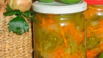 Салат с зелеными помидорами и морковью по-татарски