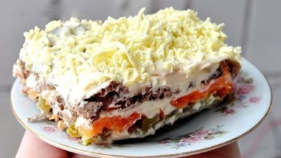 Салат слоёный с печенью «Печёнкин»