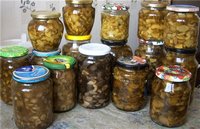 Салат-заготовка из сельдерея, перца и грибов