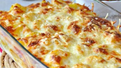 Самая сырная запеканка с грибами