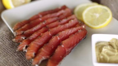 Семга гравлакс с укропом