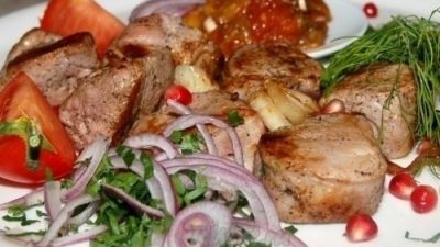 Шашлык из говядины по-узбекски