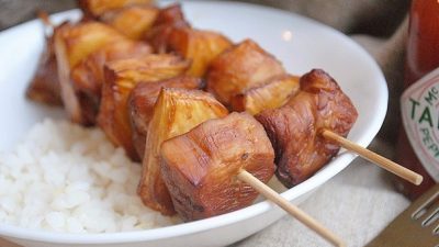 Шашлык из курицы и ананасов по-домашнему