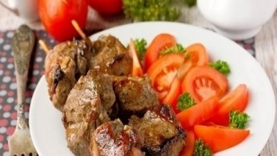 Шашлык из свинины с гранатовым соком в духовке